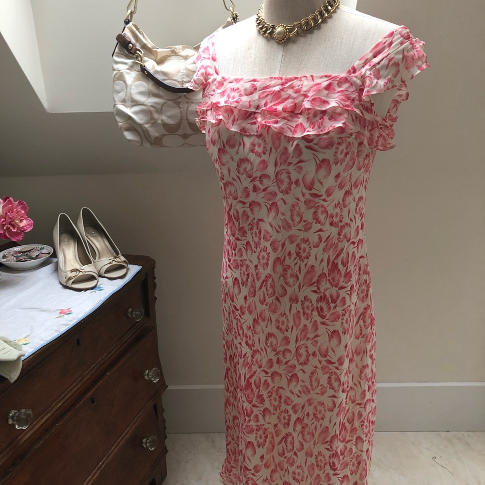 Talbots beautiful rose and cream dress
